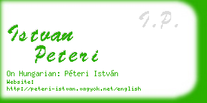 istvan peteri business card